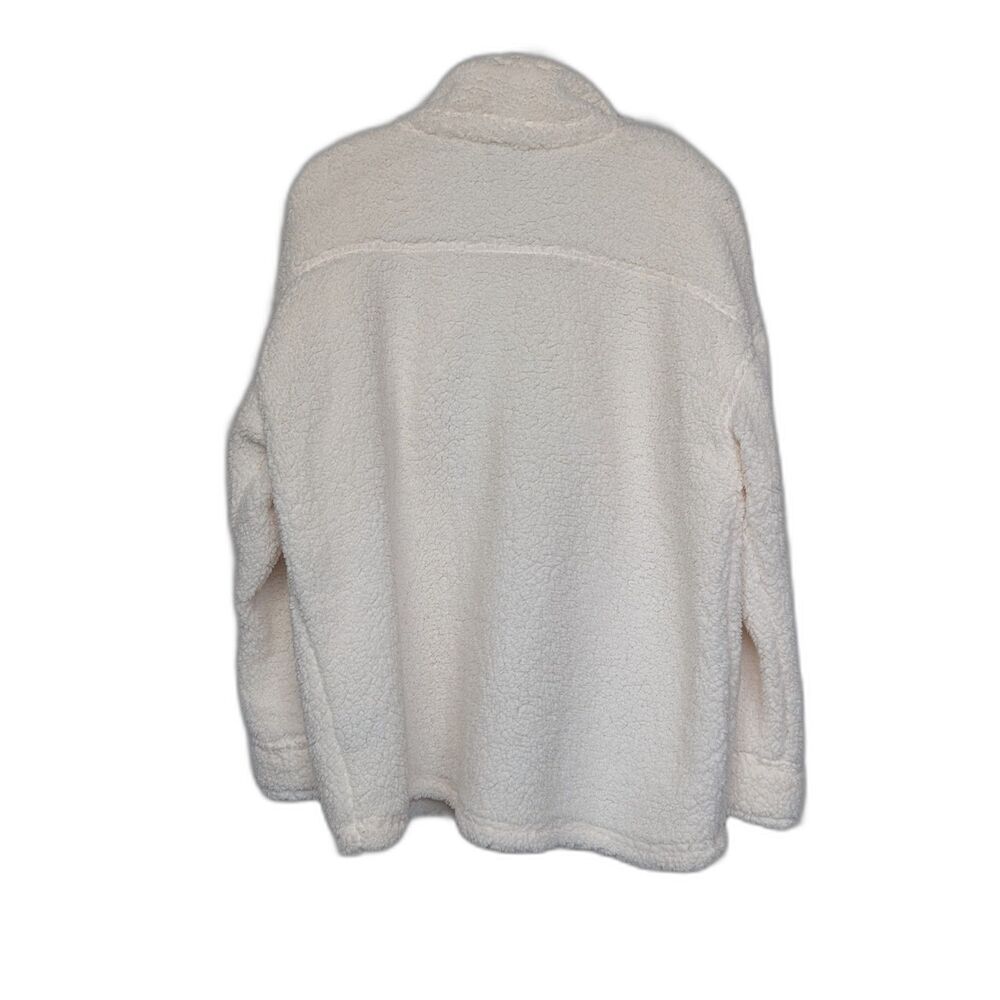 32 Degrees Heat Cozy Sherpa Fleece Shacket Cream M/L - Picture 5 of 5